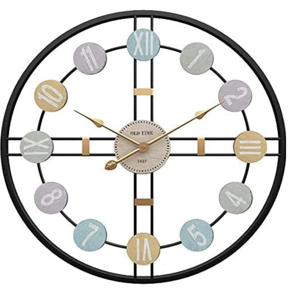 Black Roman Numeric Wall Clock N.R.HOMESDECOR