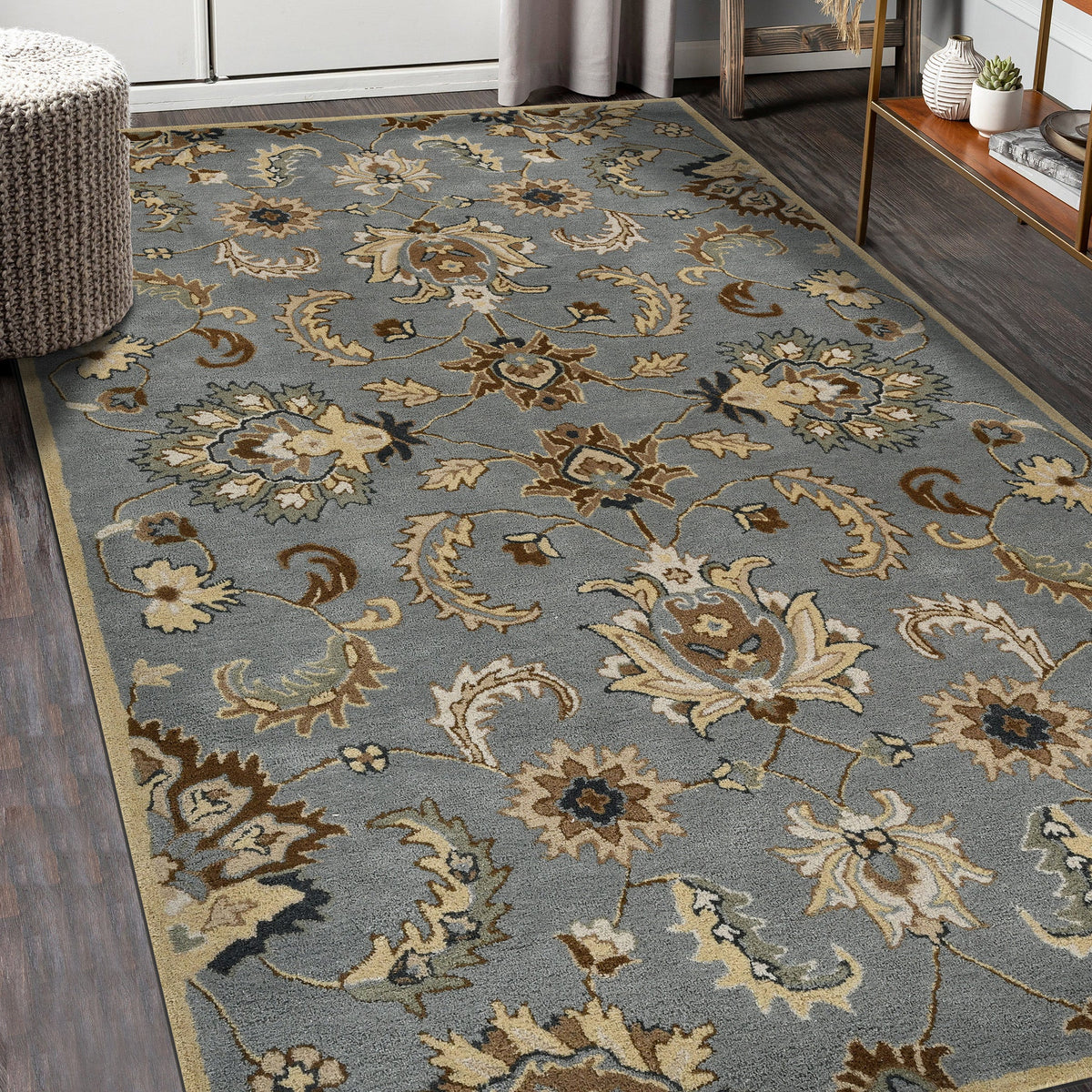 Luxury Handcrafted Floral Area Rug - 4x6, Premium 100% New Zealand Wool, Anti-Skid & Anti Slip Carpet , Ideal for Bedroom, Living Room, and Dining Room, Kids Room, Office | Saraswati Global Rug Saraswati Global