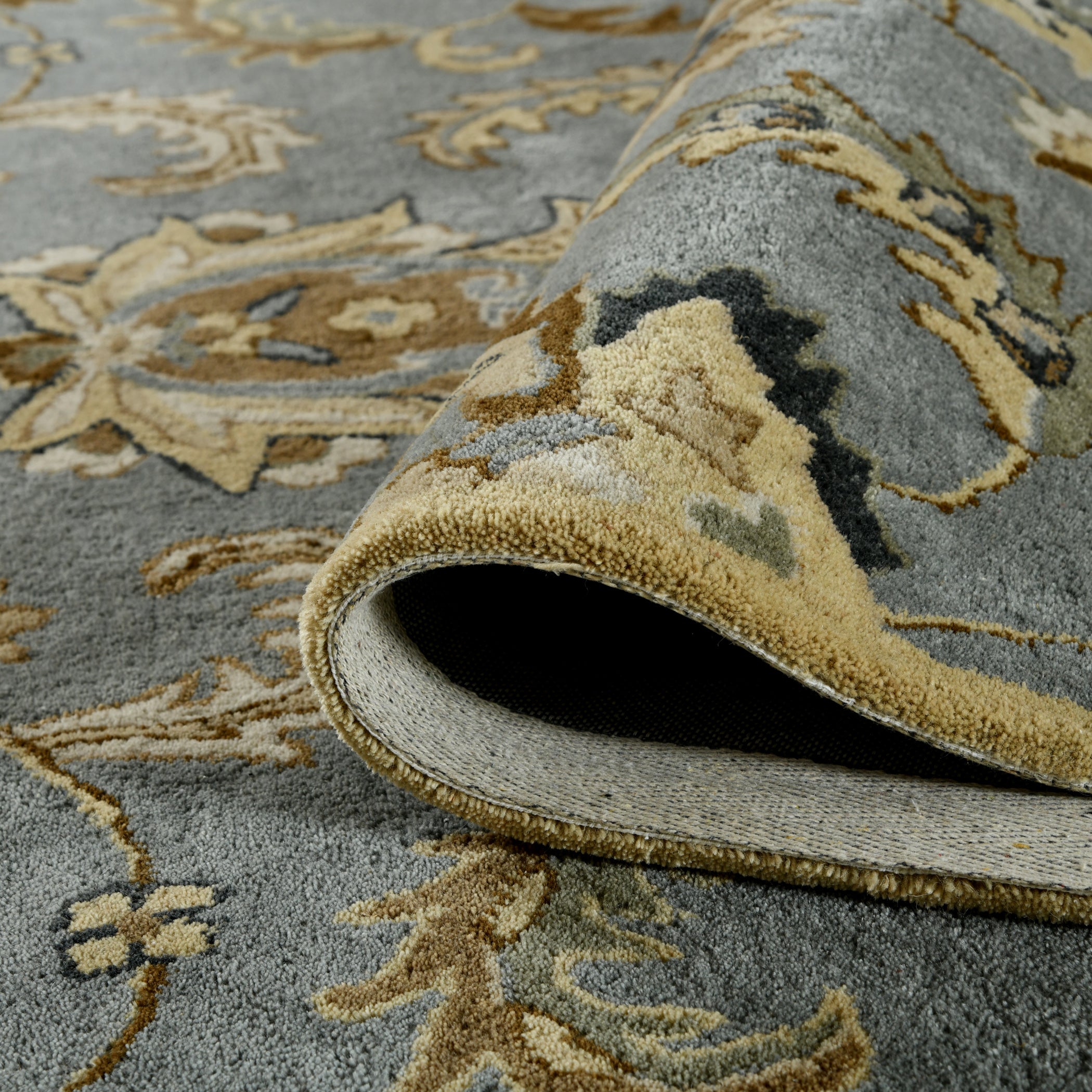 Luxury Handcrafted Floral Area Rug - 4x6, Premium 100% New Zealand Wool, Anti-Skid & Anti Slip Carpet , Ideal for Bedroom, Living Room, and Dining Room, Kids Room, Office | Saraswati Global Rug