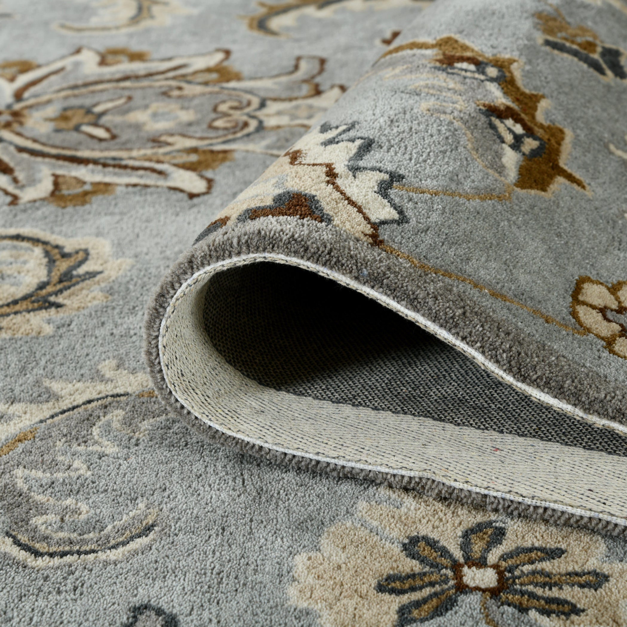 Luxury Handcrafted Floral Area Rug - 4x6, Premium Wool, Anti-Skid & Anti Slip Cotton Backing Carpet , Ideal for Bedroom, Living Room, and Dining Room, Kids Room, Office | Saraswati Global Rug Saraswati Global