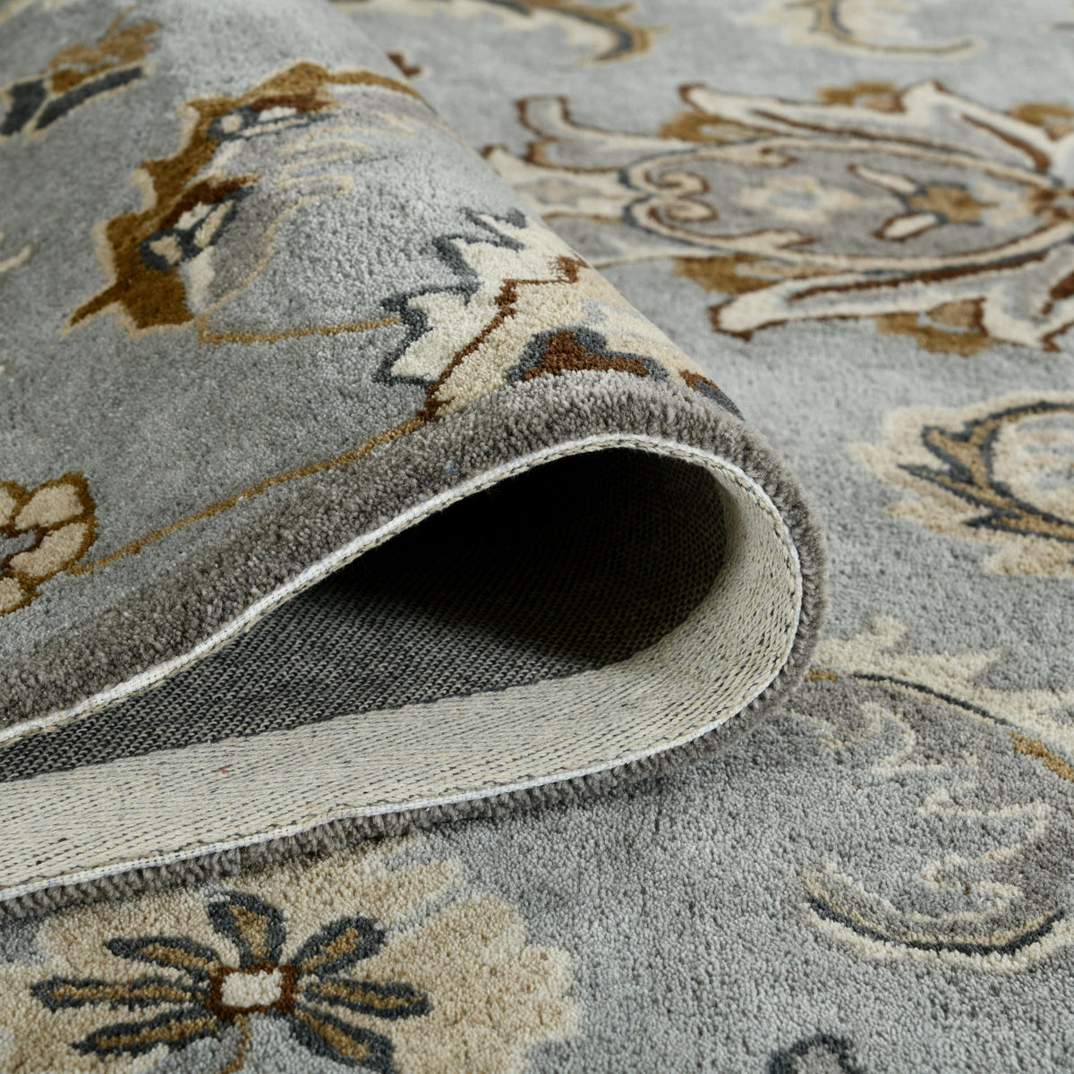 Luxury Handcrafted Floral Area Rug - 4x6, Premium Wool, Anti-Skid & Anti Slip Cotton Backing Carpet , Ideal for Bedroom, Living Room, and Dining Room, Kids Room, Office | Saraswati Global Rug Saraswati Global