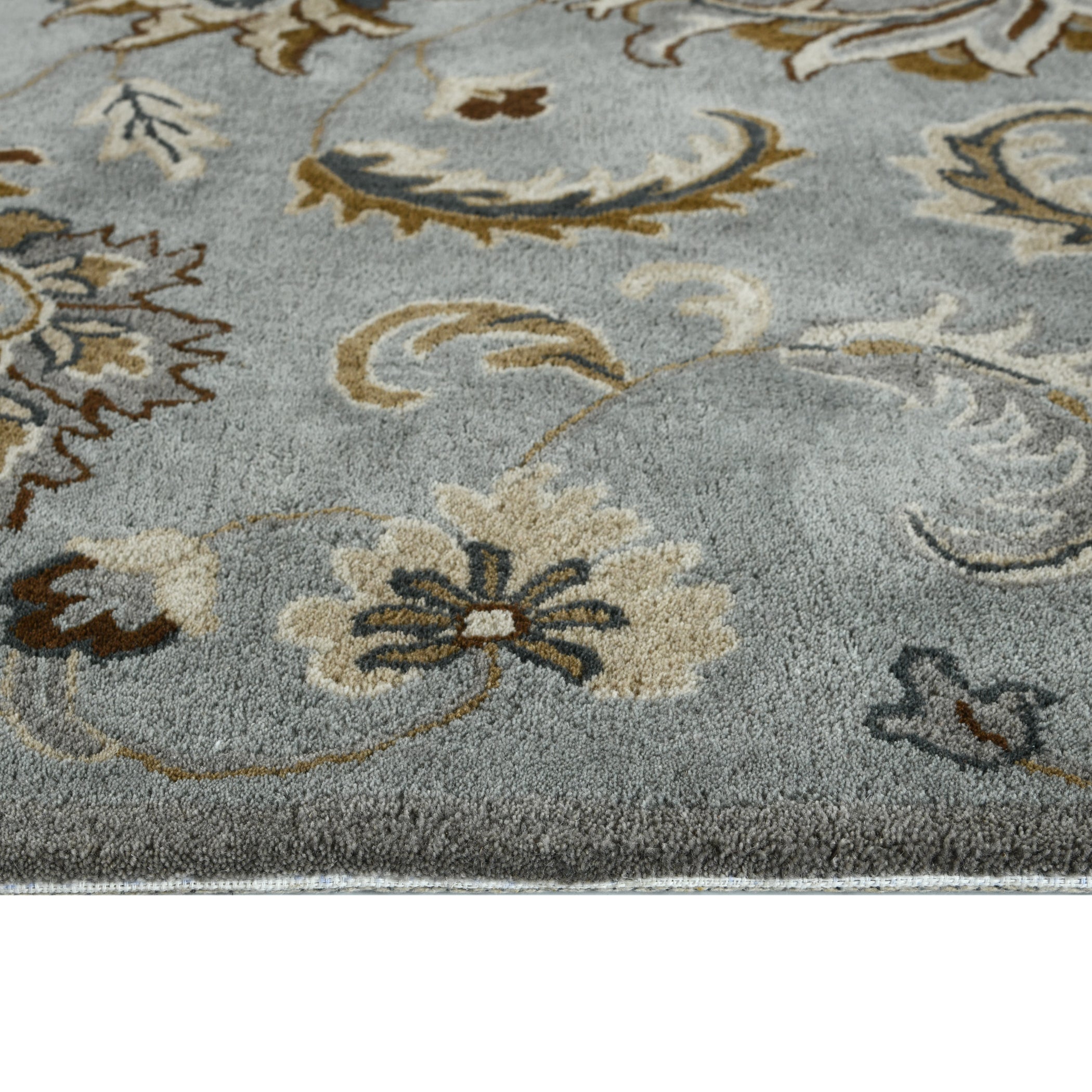 Saraswati Global Rug Luxury Handcrafted Floral Area Rug - 8x10 Feet, Premium Wool, Anti-Skid & Anti Slip Cotton Backing Carpet , Ideal for Bedroom, Living Room, and Dining Room, Kids Room, Office.