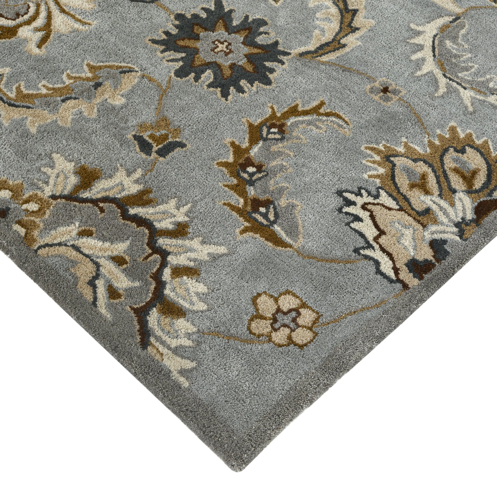 Saraswati Global Rug Luxury Handcrafted Floral Area Rug - 8x10 Feet, Premium Wool, Anti-Skid & Anti Slip Cotton Backing Carpet , Ideal for Bedroom, Living Room, and Dining Room, Kids Room, Office.