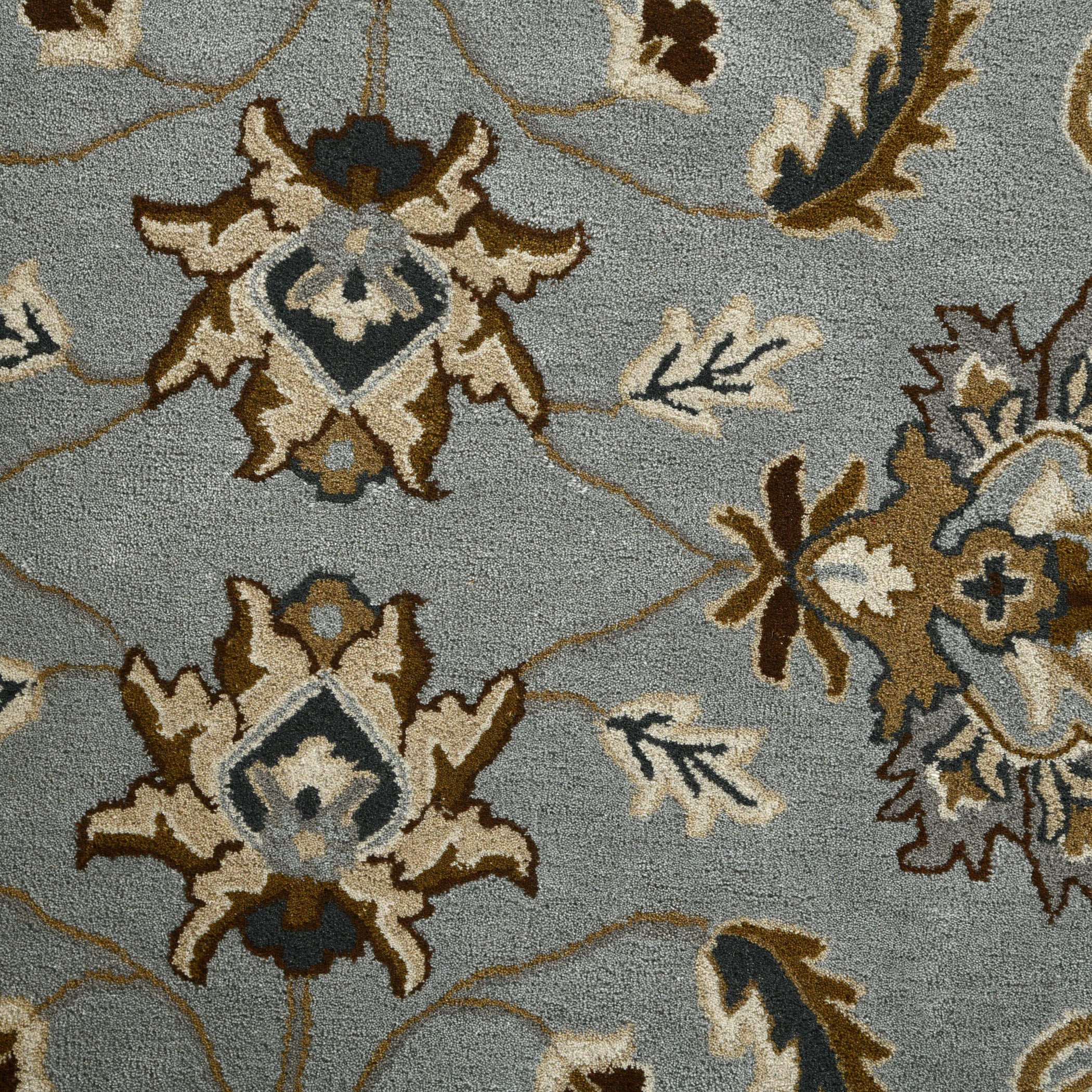 Saraswati Global Rug Luxury Handcrafted Floral Area Rug - 8x10 Feet, Premium Wool, Anti-Skid & Anti Slip Cotton Backing Carpet , Ideal for Bedroom, Living Room, and Dining Room, Kids Room, Office.