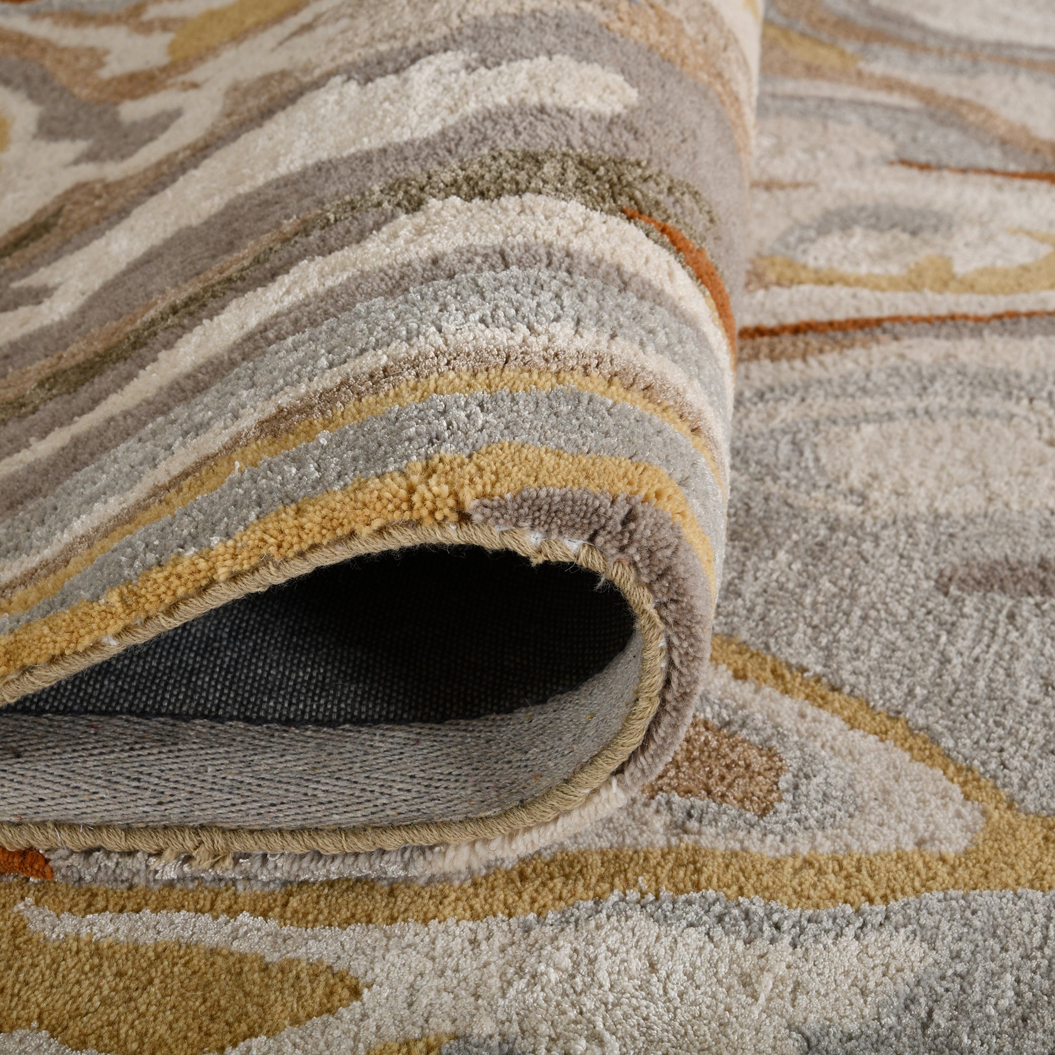 Saraswati Global Rug, Wool Area Rug, 5x8 Feet, Anti Slip & Anti Skid Baking Carpet, Modern Rug, Ideal for Bedroom, Living Room, and Dining Room, Kids Room, Office Rug. Saraswati Global