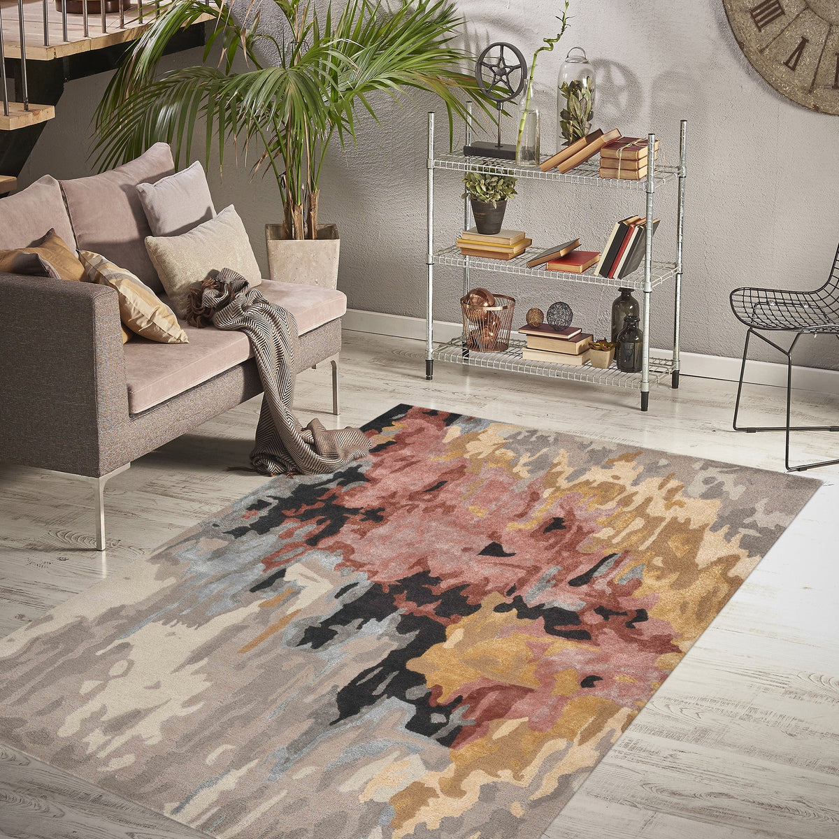 Saraswati Global Rug , Handmade Area Rug, 8x10 Feet, Wool & Viscose Rug, Luxurious Anti-Skid & Anti Slip Backing Carpet , Ideal for Bedroom, Living Room, and Dining Room, Kids Room, Office Rug. Saraswati Global