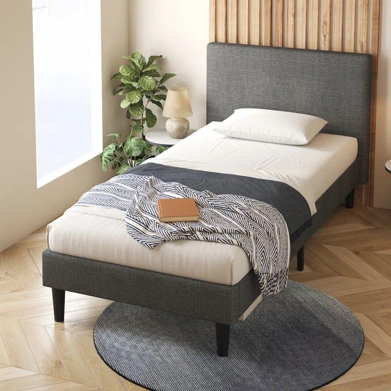 Camile Upholstered Bed Frame with Headboard - Ouch Cart