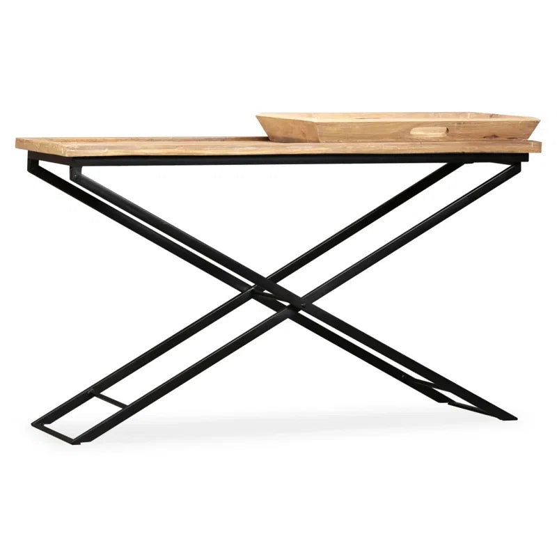 Tania 130cm Solid Wood Console Table ouch cart