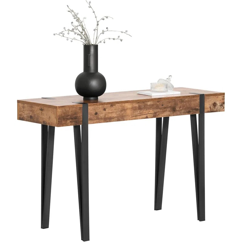 Mael Rustic Console Table: Timeless Elegance and Practical Storage Ouch Cart