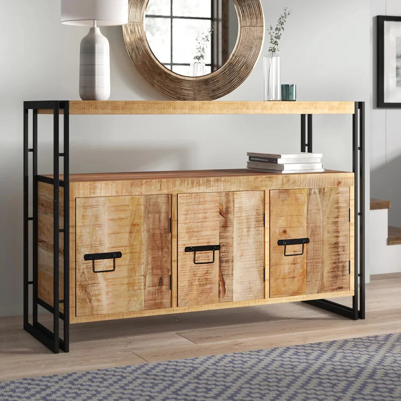 Oliver Solid Wood Top Console Table Ouch Cart