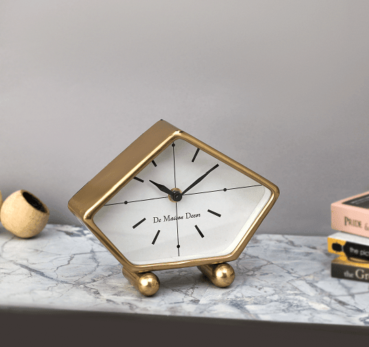 Penta Time Gold Table Clock - Ouch Cart