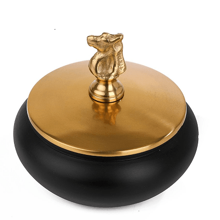 Shogi Storage Box Large in Gold & Black - Ouch Cart