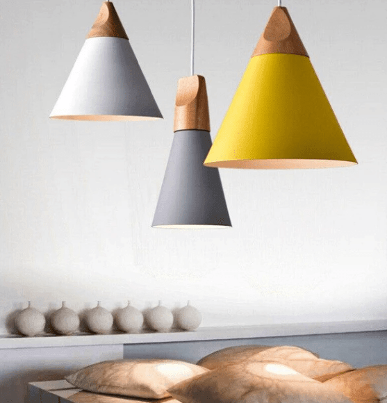 Modern Conical Nordic Pendant Light For Cafe & Bars With LED Bulb 1PC - Ouch Cart