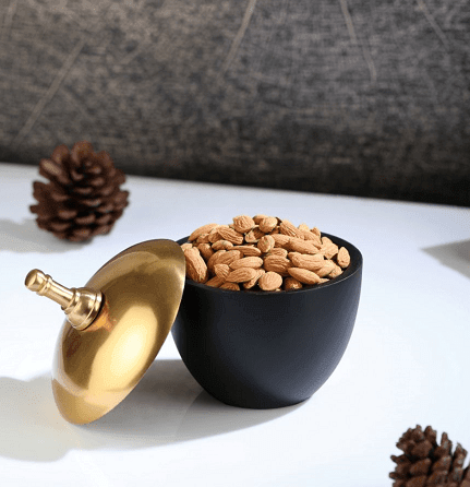 Shogi Knght Storage Box Large in Gold & Black - Ouch Cart