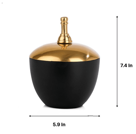 Shogi Knght Storage Box Large in Gold & Black - Ouch Cart