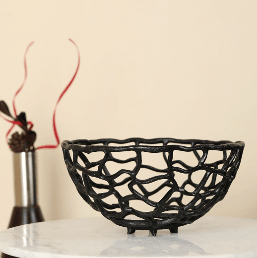 Entwined Basket set of 3 in Black Colour - Ouch Cart