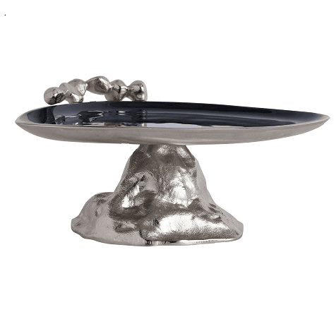 Stones Serving ware Jet Black enamle - Cake Stand - Ouch Cart