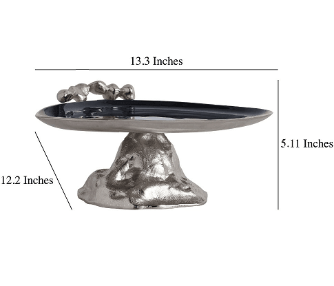 Stones Serving ware Jet Black enamle - Cake Stand - Ouch Cart