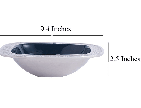 Versace Design Bowl in Blue Enamle & Silver Finish - Ouch Cart