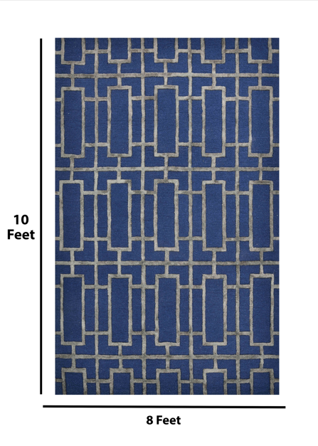 Saraswati Global Rug Luxury Handcrafted Floral Area Rug - 8x10 Feet, Premium Wool, Anti-Skid & Anti Slip Cotton Backing Carpet , Ideal for Bedroom, Living Room, and Dining Room, Kids Room, Office.