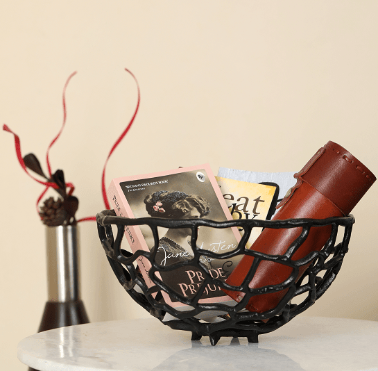 Entwined Basket set of 3 in Black Colour - Ouch Cart