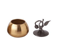 Cherry Vine Gold Décorative Medium Box - Ouch Cart