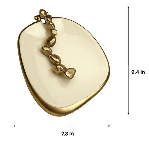 Stones Serving ware Ivory enamle - Napkin Holder Gold - Ouch Cart