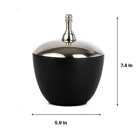 Shogi Knght Storage Box Large in Silver & Black - Ouch Cart