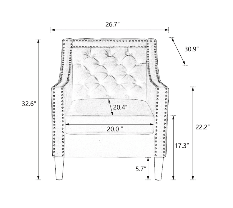 ASARIA ACCENT CHAIR - Ouch Cart