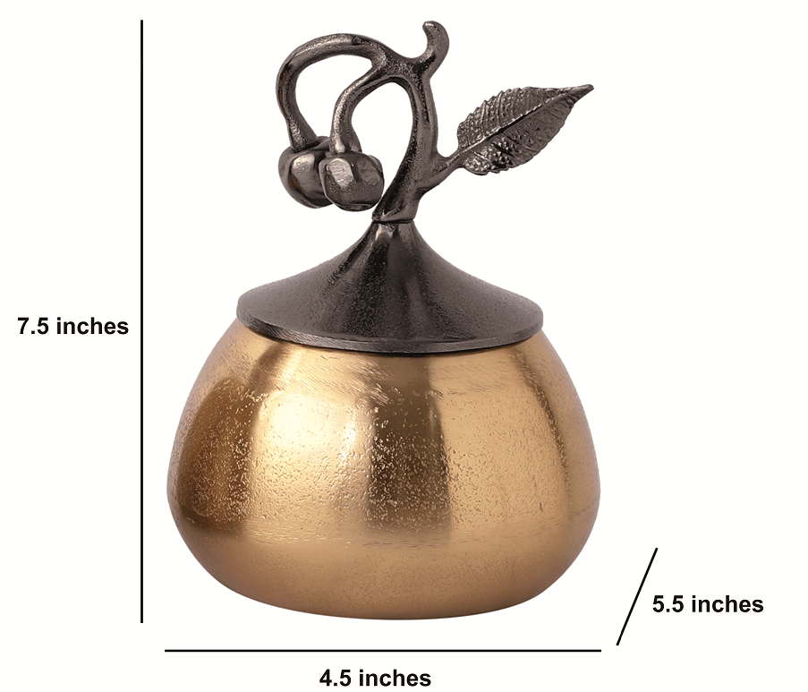 Cherry Vine Gold Décorative Medium Box - Ouch Cart