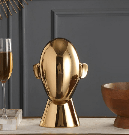 Abstract Head Decorative Gold - Ouch Cart