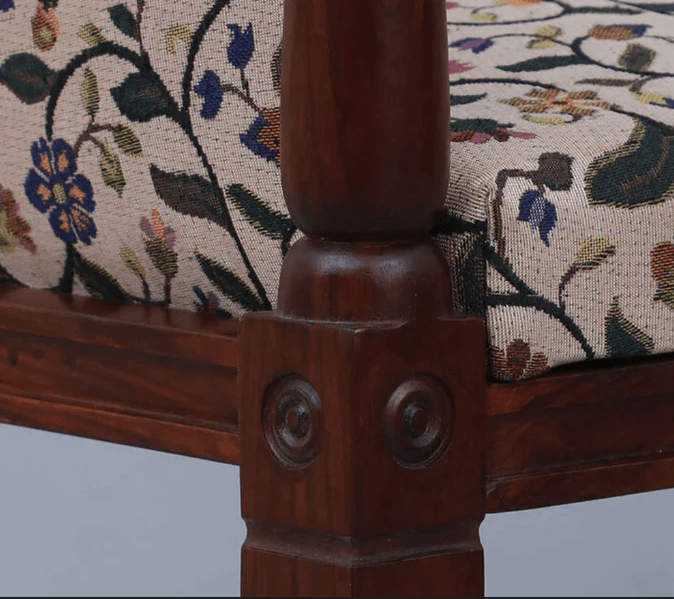 Sheesham Wood 2 Seater Sofa In Scratch Resistant Honey Oak Finish in Multicolor - Ouch Cart