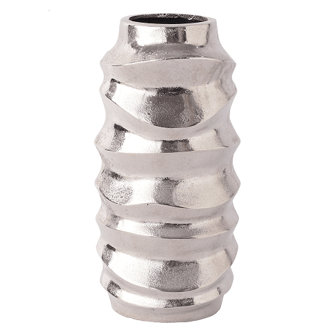 Mila Wave Silver Vase - Ouch Cart