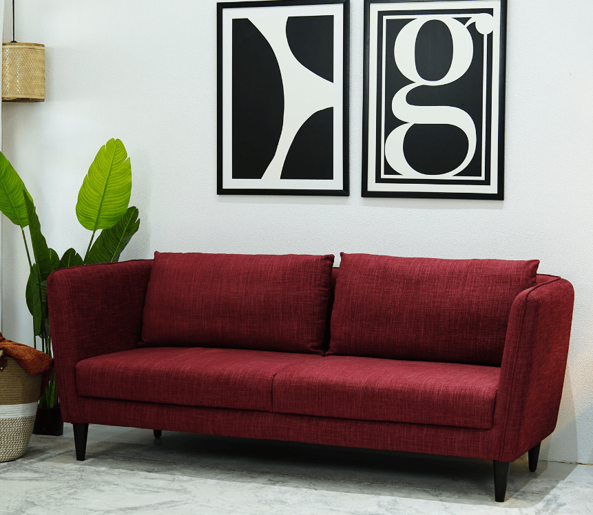 Beatrice 3 Seater Fabric Sofa - Ouch Cart