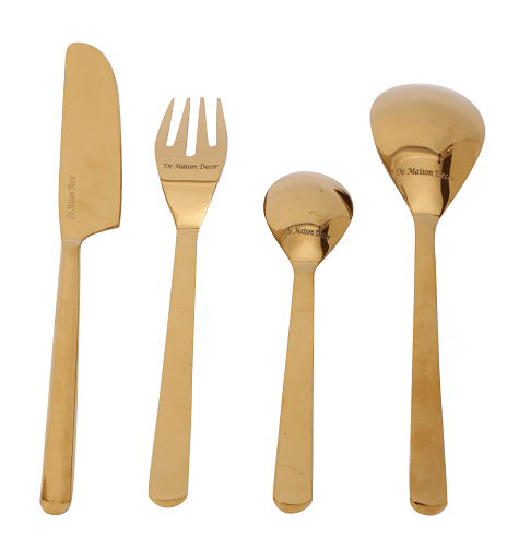 Ava Luxe Gold Cutlery Set