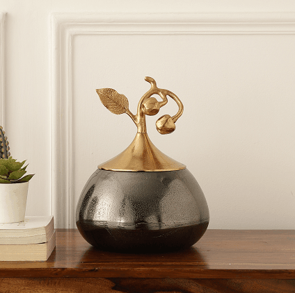 Cherry Vine Black Décorative Small Box - Ouch Cart