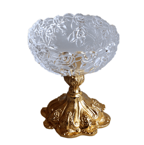Flower Aristrocrat's Glass Bowl (Gold)