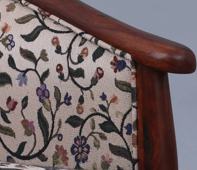 Sheesham Wood 2 Seater Sofa In Scratch Resistant Honey Oak Finish in Multicolor - Ouch Cart