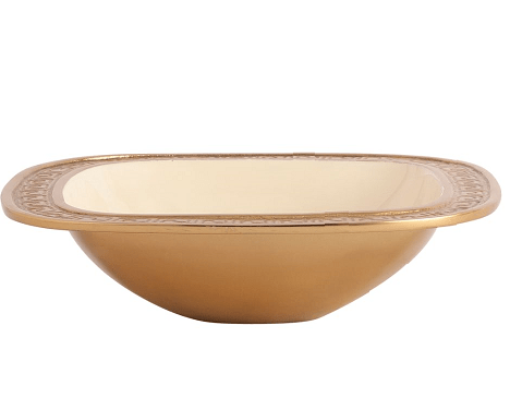 Versace Design Bowl in Ivory Enamle & Silver Finish