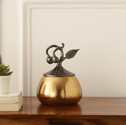 Cherry Vine Gold Décorative Medium Box - Ouch Cart