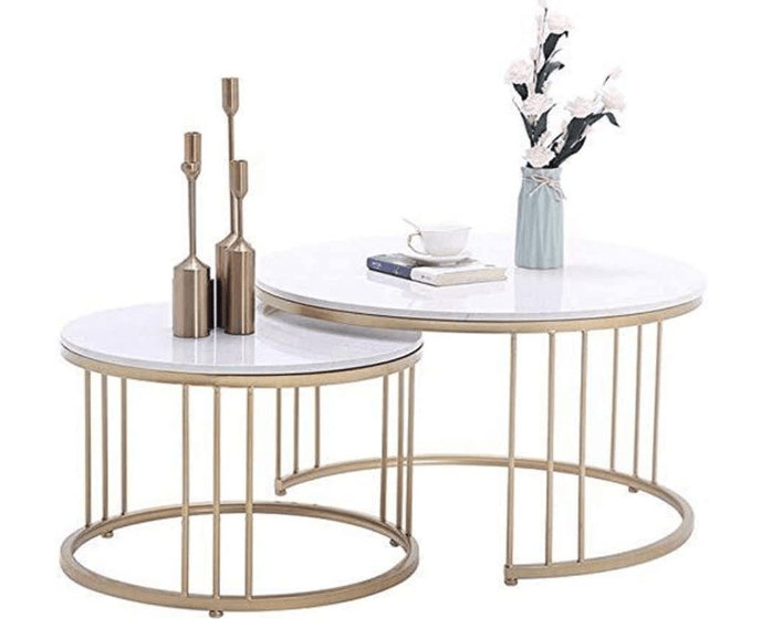 Round Nesting Coffee Table for Living Room