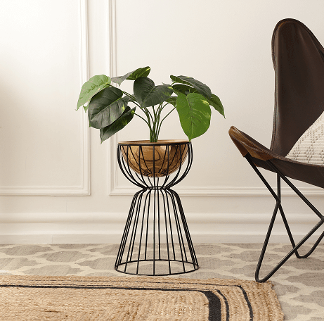 Twin Medium Bloom Gold floor planters - Ouch Cart