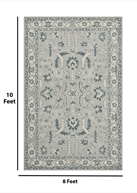 Saraswati Global Rug, Wool Area Rug, Vibrant And Luxurius Rug, 8x10 Feet, Anti Slip & Anti Skid Baking Carpet, Modern Rug, Ideal for Bedroom, Living Room, and Dining Room, Kids Room, Office Rug. Saraswati Global