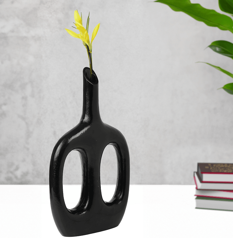 Otilia Glossy Black Vase - Ouch Cart