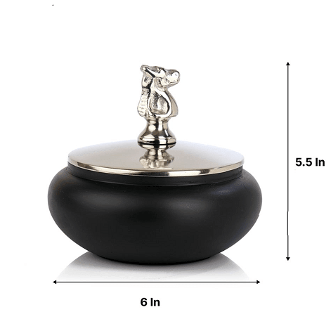 Shogi Storage Box Large in Silver & Black - Ouch Cart