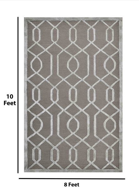Saraswati Globle Hand-Tufted Rug, Wool Viscose Rug, Indian Rug, Area Rug, Modern Rug, Ideal for Bedroom, Living Room, and Dining Room, Kids Room, Office Rug, Anti Slip & Anti Skid Baking Carpet (8x10). Saraswati Global