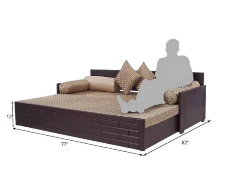 3 SEATER PULL OUT SOFA CUM BED SHEESHAM WOOD