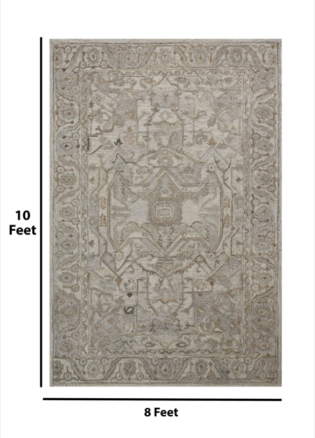 Saraswati Global Rug , Handcrafted Area Rug, 8x10 Feet, Wool & Viscose Rug, Luxurious Anti-Skid & Anti Slip Backing Carpet , Ideal for Bedroom, Living Room, and Dining Room, Kids Room, Office Rug.