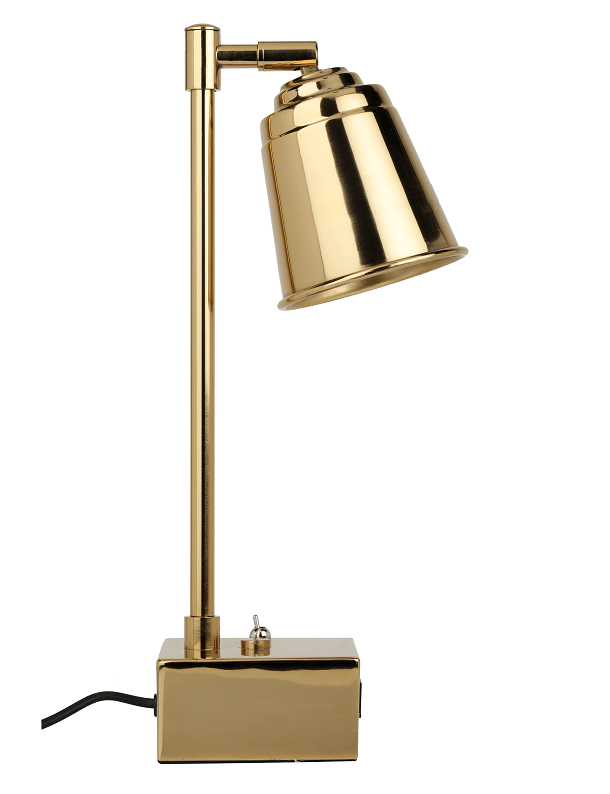 Matt Gold Steel Adjustable Study Lamp
