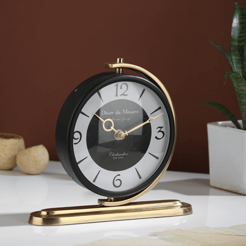 Aleksi Table clock Gold - Ouch Cart